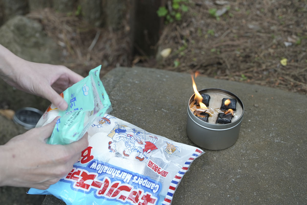 マシュマロ焼きは欠かせない